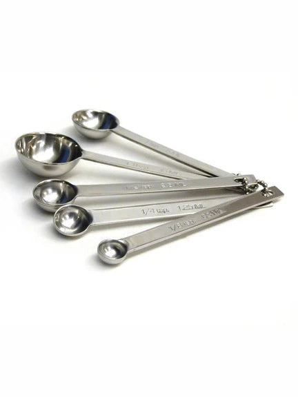 Measuring Spoon Set 5Pc 4.5" Long Stainless Steel Dsp-4