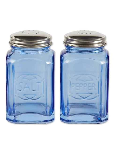 Salt & Pepper Glass Shaker Retro Blue 8oz Ret-b