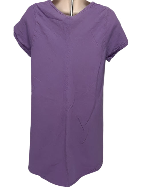 Top S-1611 Pullover-Short Sleeve-Purple-Women's