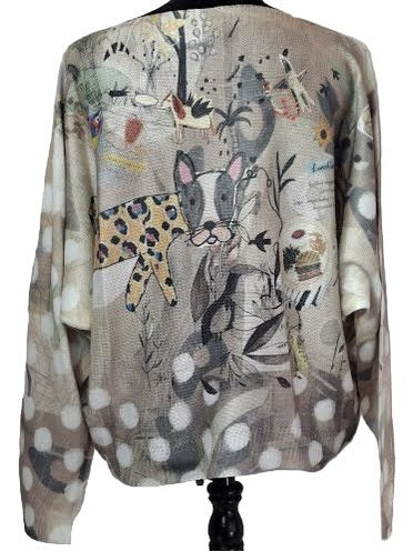 Top Pullover Lunch Time Knit Long Sleeve Crew Neck Women'sT1562E