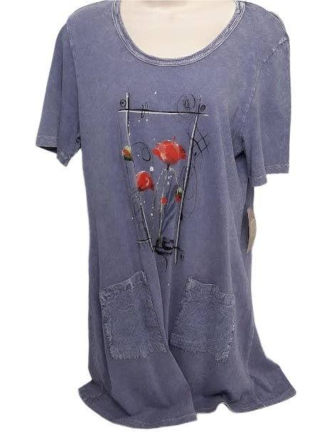 M78-1697-Holland Dress-2 Pocket-Blue-Women's