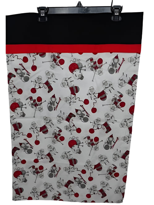 Pillow Case Sheep Knit Black,Red, White Standard rtrbks1