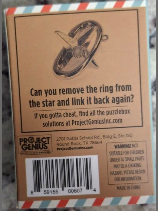 Puzzle Christmas Brain Teaser Star Of Wonder