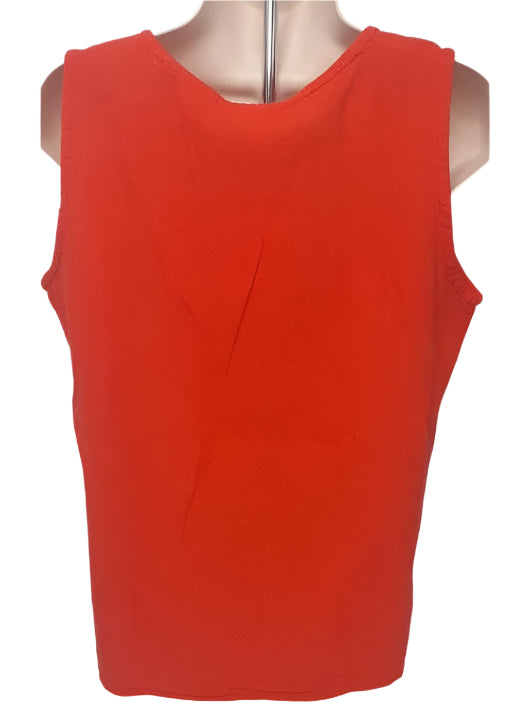Top S-1265 Pleated Tank-Red-Women