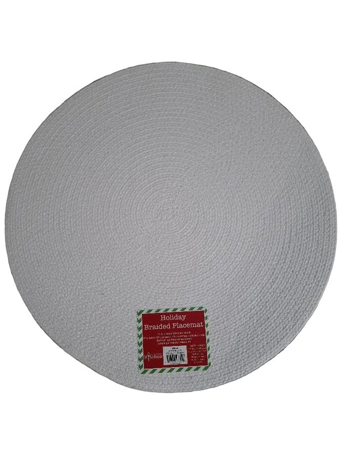 Placemat Braided Christmas Winter Berry 14.5" H8354