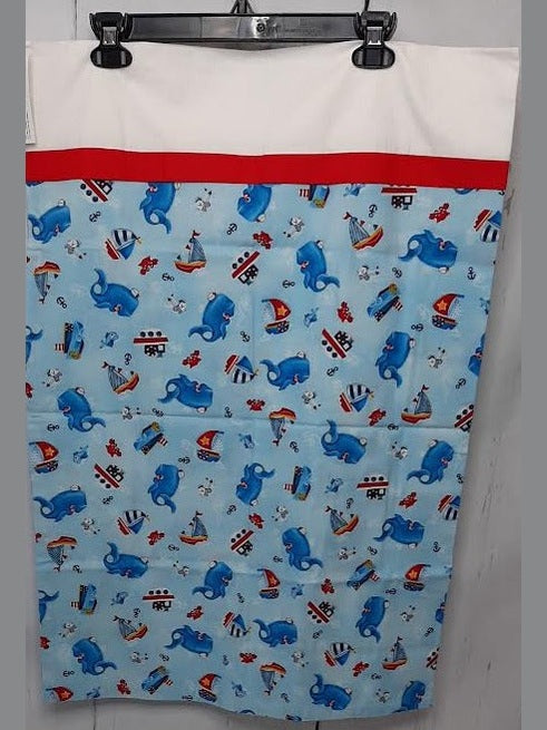 Pillow Case Whale/Boats Blue/White Standard rzpcwlb