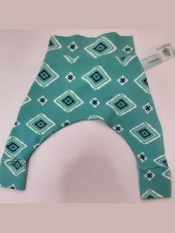 Harem Pants Legging Teal Abstract Shapes Baby BFI6bb