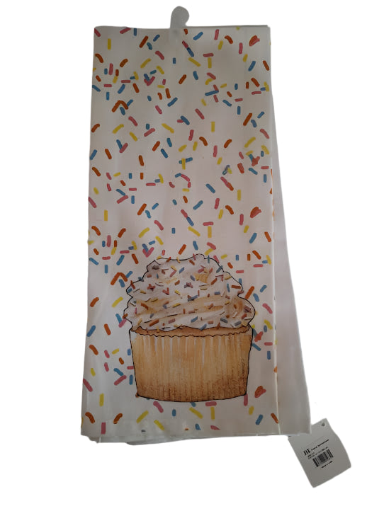 Tea Towel Cup Cake Cat 2pc Urb21075