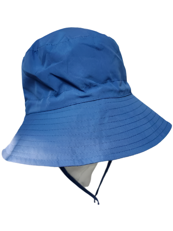 Bucket/Sun Hat With Chin Strap Wide Brim Children's 2-8yr Blue scbhb