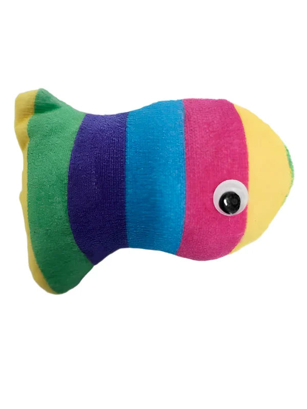 Fish Cat Toy Reds & Blue