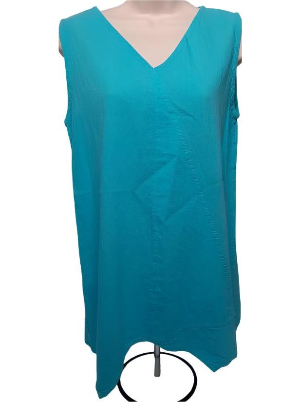 Top s-1584 Tank-Turquoise-Women's