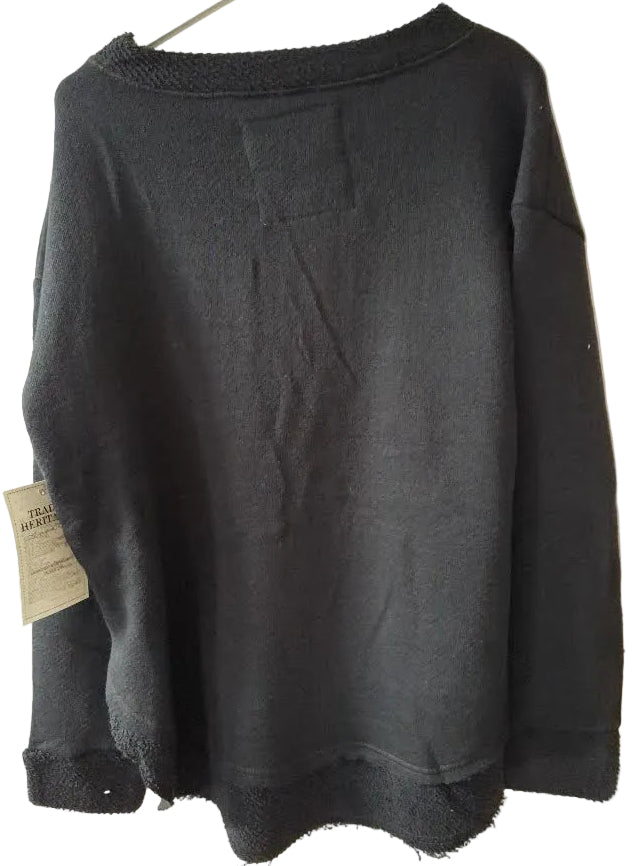 Sweatshirt Asheville Logo Denim Baja Crewneck /Rib Knit Curved Hem Crewneck Women's 4582