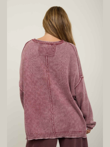 Sweater - Pullover - Burgandy - J6FT1027B