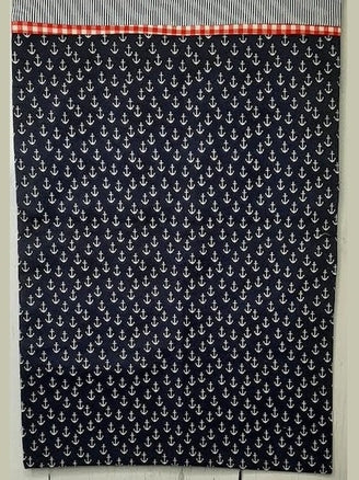 Pillow Case Anchors Blue/White Stripe Standard-Rtandb1