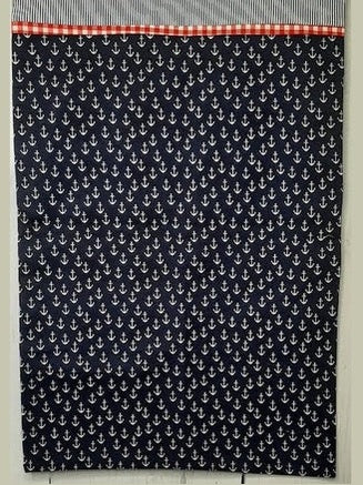 Pillow Case Anchors Blue/White Stripe Standard-Rtandb1
