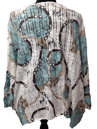 Inoah-Sweater Pullover Amelia Crochet 3/4 Dolman Sleeve T1761SE