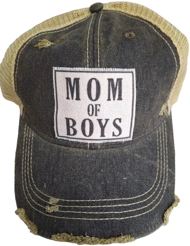 Vintage Life-Baseball Hat Black Mom Of Boys Mbw592