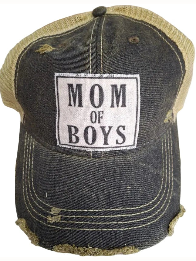 Vintage Life-Baseball Hat Black Mom Of Boys Mbw592