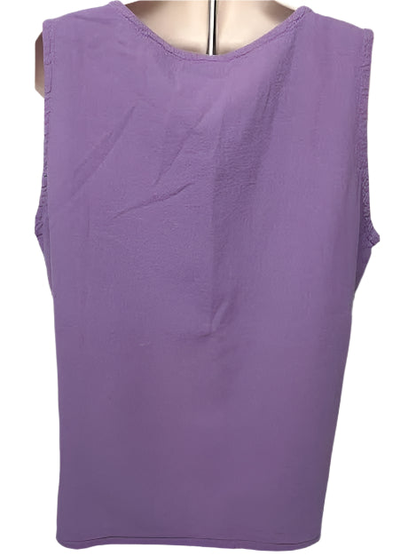 Top S-1265 Pleated Tank-Purple-Women's