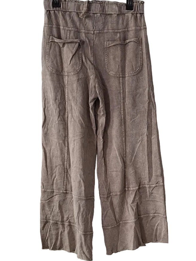 Pants Mushroom Drawstring 6 Pocket Terry Knit Women's EB41308M