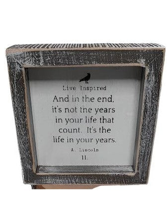 Wood Picture Frame - Life Years- 5x5"