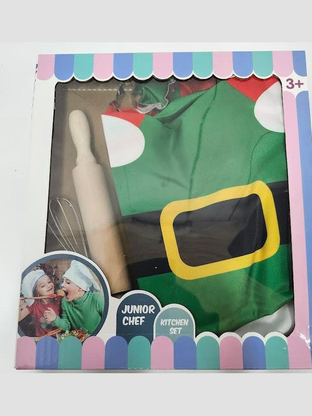 Child's Apron - Junior Chef Set - Santa's Little Helper Christmas RTCKCA