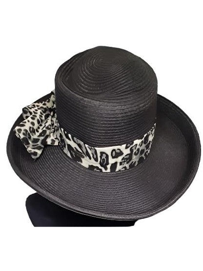 Hat - Black-Tiger Print Head Band-HH2523B