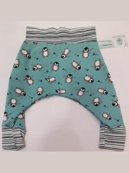 Harem Pants Legging Penguins Aqua Baby3-6 Month