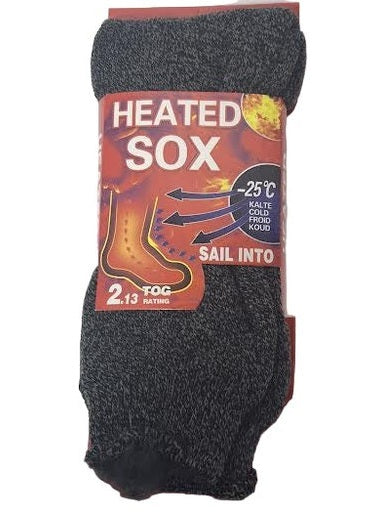Men's Socks Mega Thermal Crew 2 Tone Knit 3-2Tone Colors Sc4695