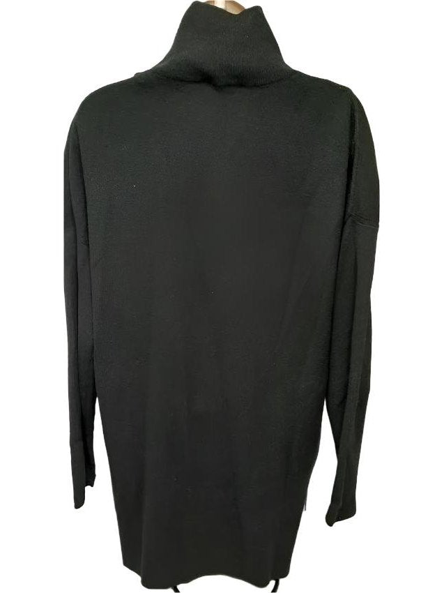Tunic Sweater Black Long Sleeve Women's 408379
