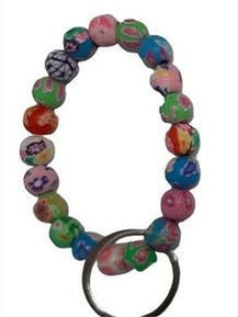 Bracelet Key Ring- Colorful Beads - 972422B