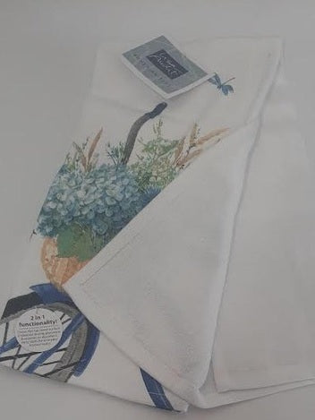 T Towel Bohemian Blue Bicycle Dual Purpose Terry-R7404