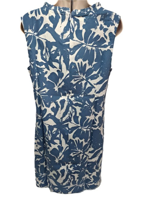 Dress Blue/White Floral Woven Sleeveless Women's 42830-BL