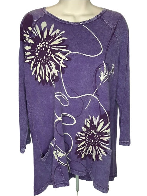 M12-1701 Tunic w/ 2 Pockets - Carmen Purple