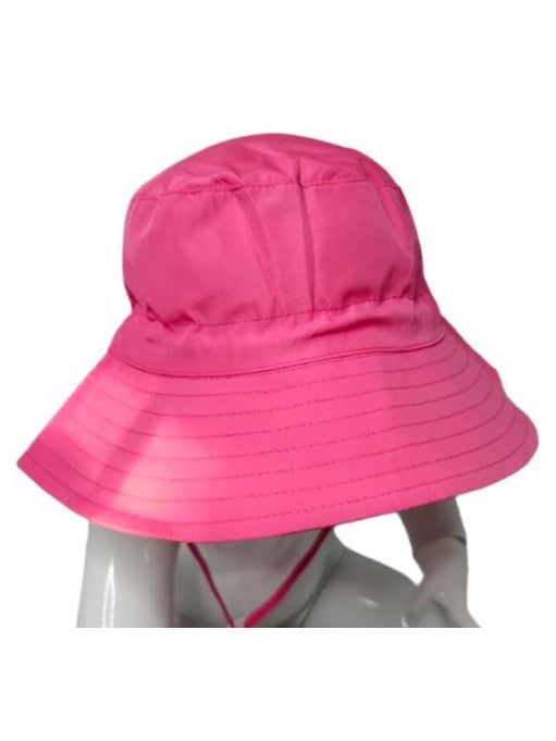 Bucket/Sun Hat With Chin Strap Wide Brim Children's 2-8yr Pink scbhp