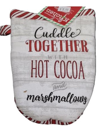 Grabber Mitt Cuddle Together Hot Cocoa Christmas 5.5x8"H6045
