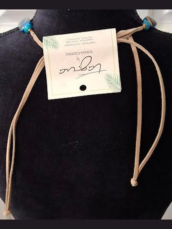 Tagua- Necklace Neck Sole Dad Blue Lc1401-To