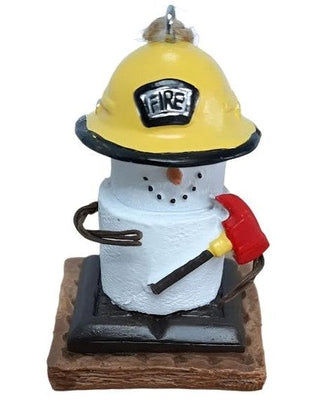 Smores Fireman Christmas Ornament