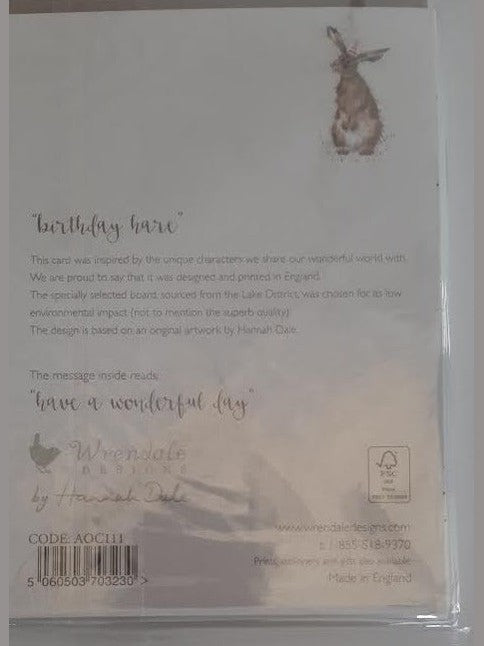 Card Aoc111 Birthday Hare Rabbit