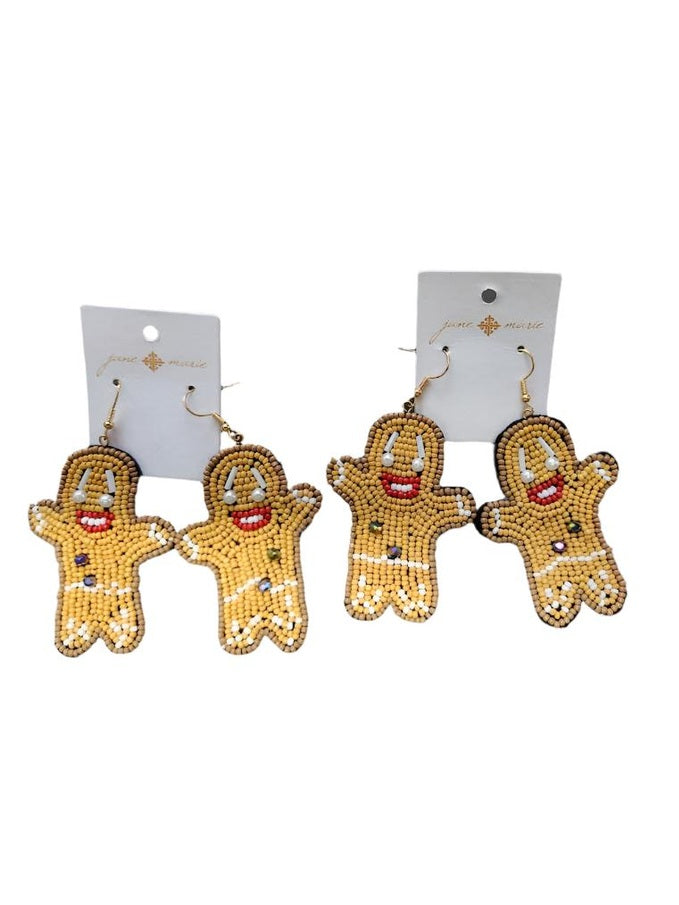 Christmas Earrings - Gingerbread Man Jm70491e