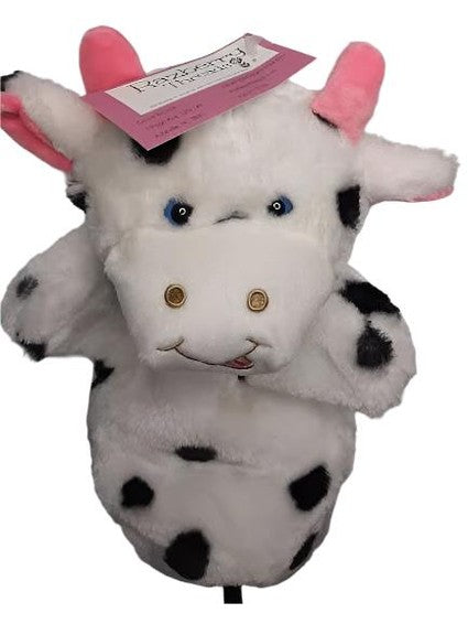 Children's Hand Puppet-Dairy Cow-White/Black-677505e