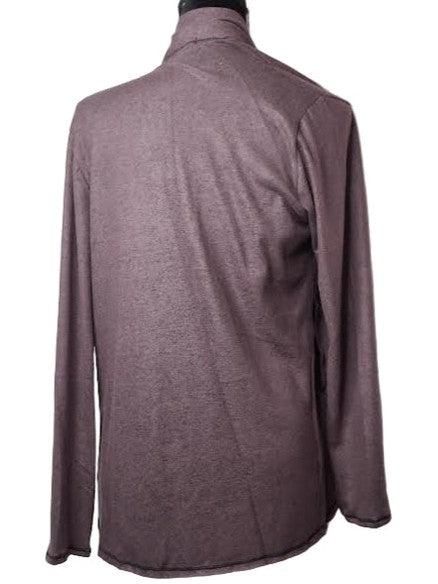 Cardigan Open Front 2 Pocket Plum Long Sleeve Women's S207