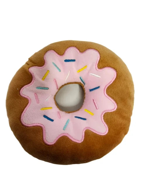 Donut Dog Toy Pink