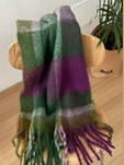 Scarf Women's Super Soft Warm Green/Purple rtgrepus
