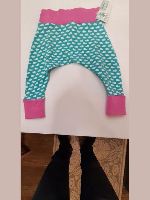 Harem Pants Legging Whales Blue/Pink Baby3-6 Month BFI1pw36