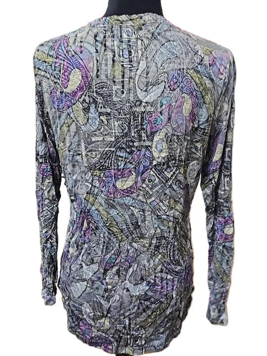 Shirt Crinkle Basic Top 25617 25621 Purple