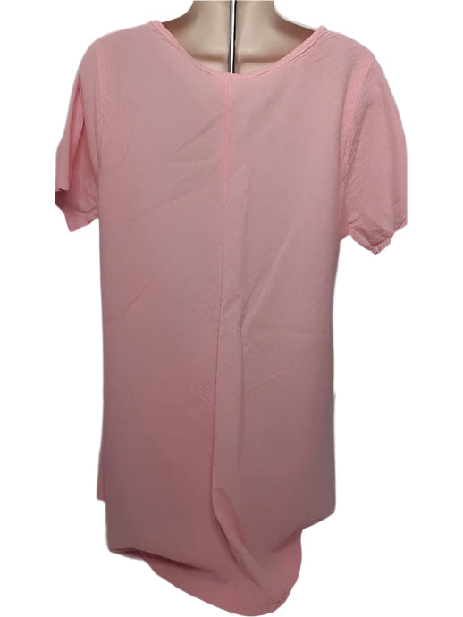 Top S-1611 Pullover-Short Sleeve-Pink-Women's