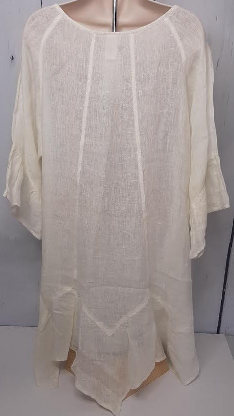 Dress-3/4 Sleeve-White-Women's-Mt510 