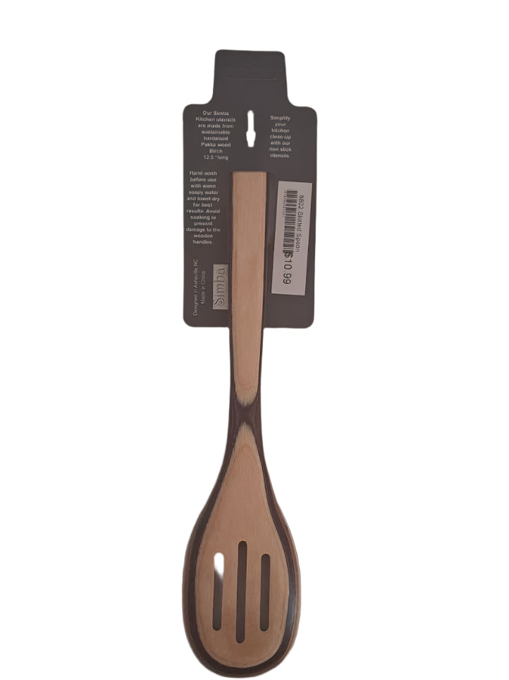 Spoon Slotted Blue Ridge Pakka Wood Birch 12.5" 6602
