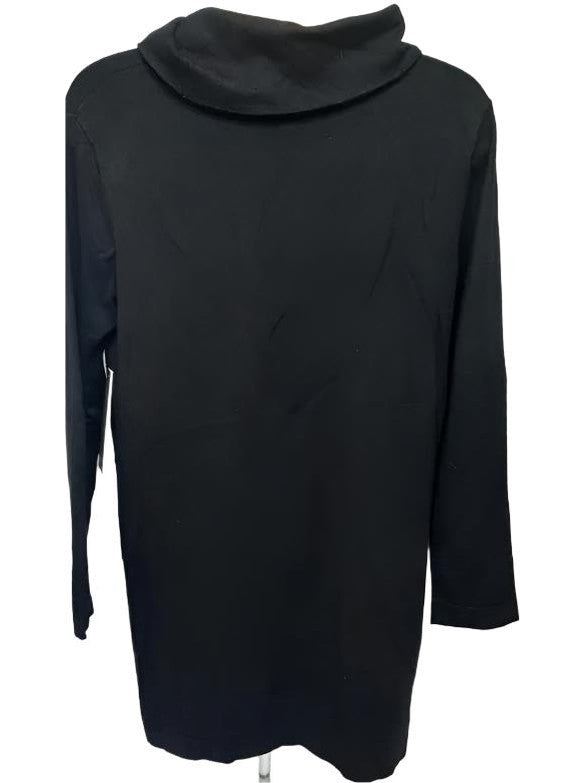 Tunic-Sweater-Black- 2 Pocket-3/4 Sleeve-Women's-M43107km
